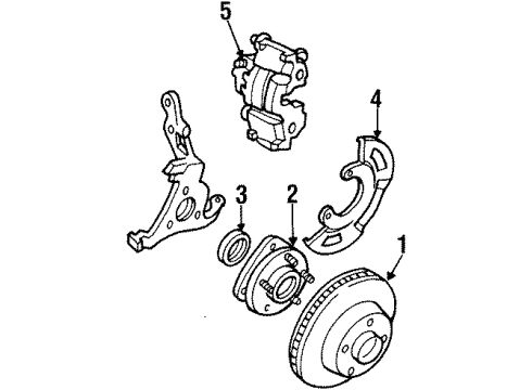 1988 Pontiac 6000 Front Brakes Diagram