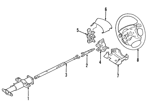 1999 Buick Park Avenue Steering Column, Steering Wheel Diagram 2 - Thumbnail