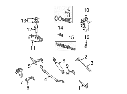 1997 GMC K3500 P/S Pump & Hoses, Steering Gear & Linkage Diagram 4 - Thumbnail