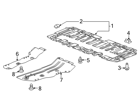 2018 Chevy Cruze Splash Shields Diagram