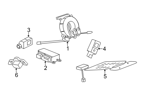 2015 Cadillac CTS Air Bag Components Diagram