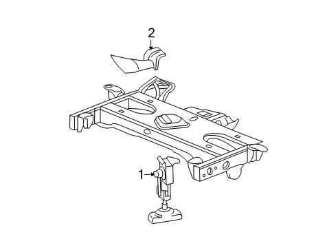 2004 Chevy Colorado Guide, Spare Wheel Hoist Shaft Diagram for 15164847