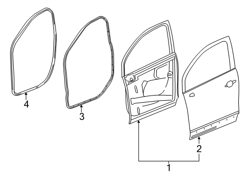 2021 Chevy Equinox Door & Components Diagram