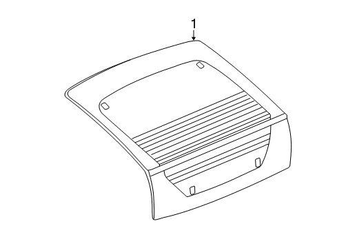 2003 Pontiac Aztek Lift Gate - Glass & Hardware Diagram