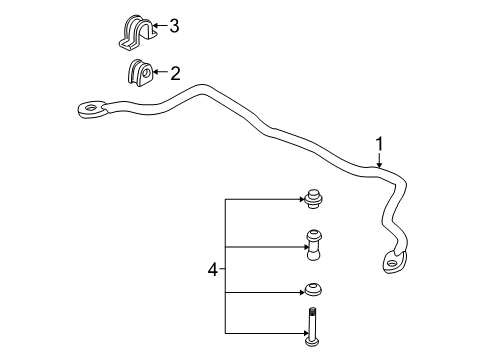 2001 Buick Century Stabilizer Bar & Components - Front Diagram