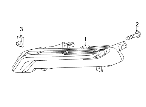 2019 Chevy Impala Lamp Assembly, Daytime Running Diagram for 22931248