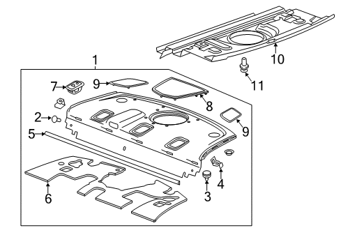 2015 Cadillac ATS TRIM ASM-R/WDO PNL *BLACK Diagram for 85116668