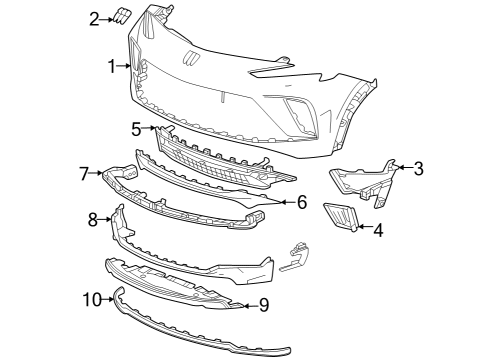 2024 Buick Encore GX Bumper & Components - Front Diagram