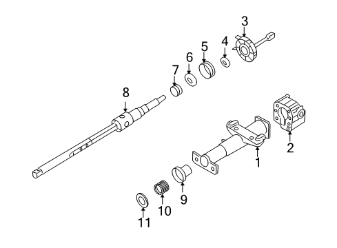 2005 Pontiac Montana Steering Shaft & Internal Components Diagram 1 - Thumbnail