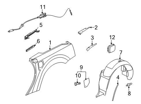 2009 Cadillac XLR Brace Assembly, Rear Compartment Panel Diagram for 10355388