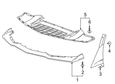 2019 Chevy Corvette Front Bumper - Spoiler Diagram