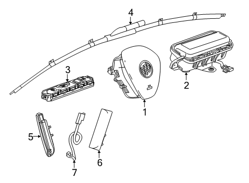 2018 Buick Regal TourX Air Bag Components Diagram 1 - Thumbnail