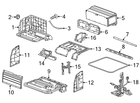 2018 Cadillac CT6 Battery Assembly, High Voltage (New Domestic) Diagram for 24284826