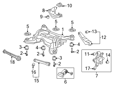 2014 Chevy Caprice Bushing,Rear Suspension Control Arm Diagram for 92256328