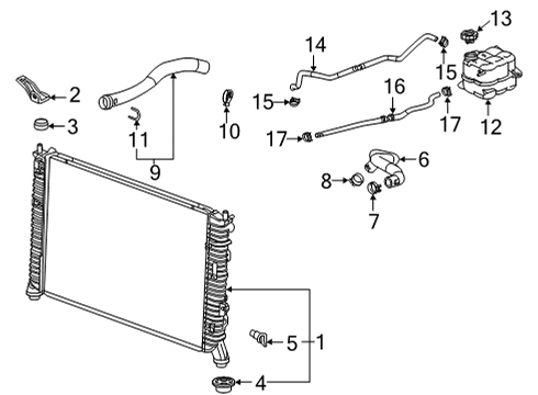 2021 Chevy Silverado 2500 HD Tank Assembly, Rad Surge Diagram for 84630072