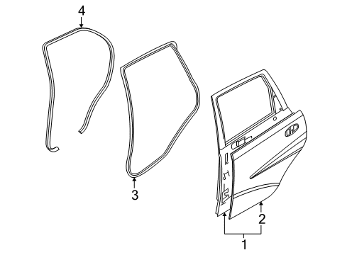 2009 Chevy Aveo5 Rear Door Diagram