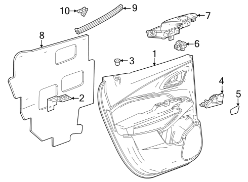 2024 Chevy Trax SEALING STRIP ASM-RR S/D WDO INR Diagram for 42731620