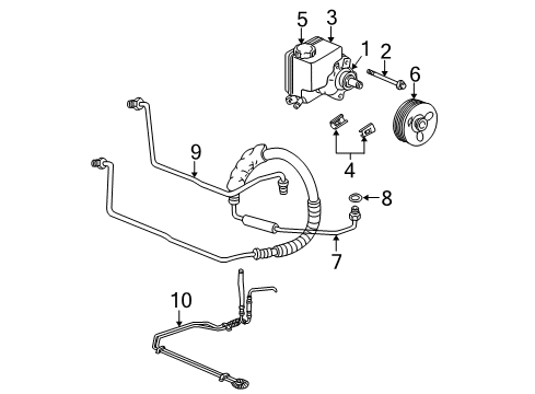 2004 Chevy Impala P/S Pump & Hoses, Steering Gear & Linkage Diagram 4 - Thumbnail