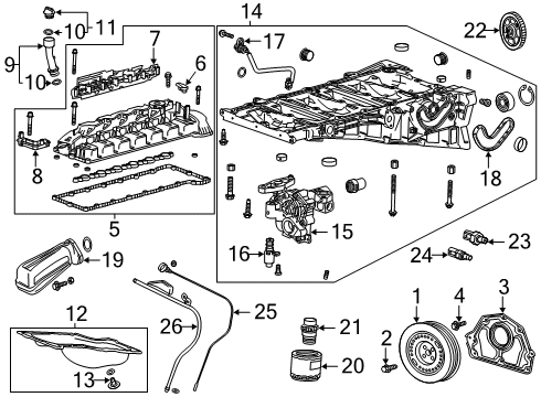 2023 Chevy Silverado 1500 Engine Parts & Mounts, Timing, Lubrication System Diagram 2 - Thumbnail