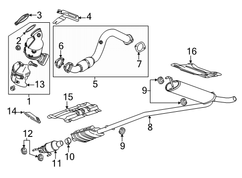 2020 Chevy Trax Exhaust Components Diagram