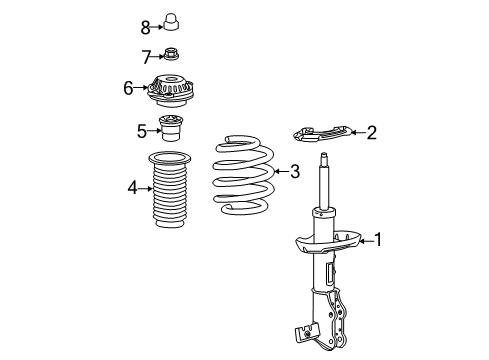 2021 Chevy Equinox Struts & Components - Front Diagram