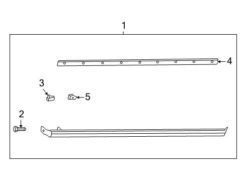 2004 Pontiac Aztek Exterior Trim - Pillars, Rocker & Floor Diagram