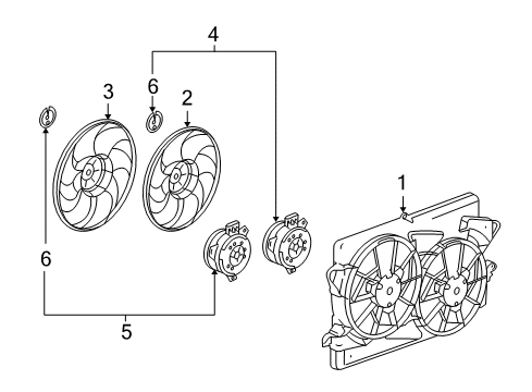 2011 GMC Terrain Cooling System, Radiator, Water Pump, Cooling Fan Diagram 4 - Thumbnail