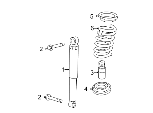 2015 Chevy Captiva Sport Shocks & Components - Rear Diagram