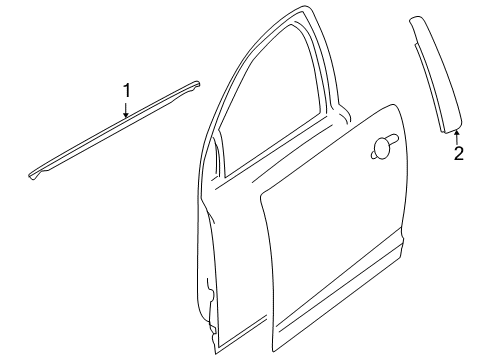 2008 Pontiac G8 Exterior Trim - Front Door Diagram