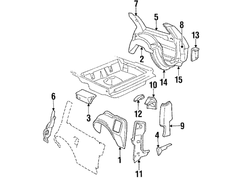 1989 Pontiac Safari Vlv Assembly, Body Lock Pillar Pressure Relief *Black Diagram for 20014409