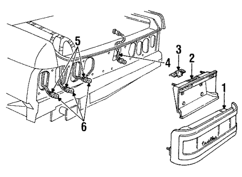 1993 Cadillac Allante Tail Lamps Diagram