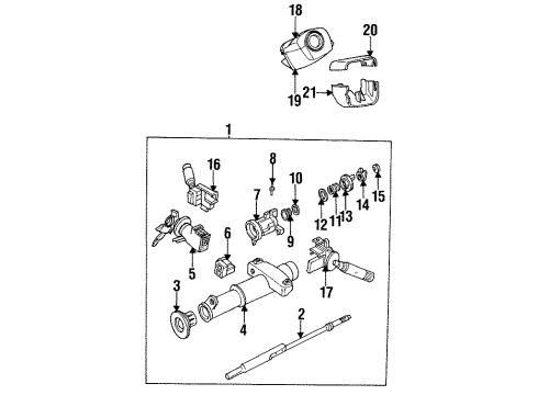 1993 Buick Skylark Cover, Steering Column Bowl Lower Half *Black Diagram for 22555441