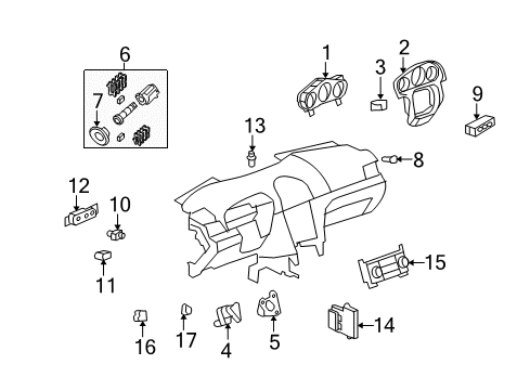 2007 Saturn Aura Control Assembly, Heater & A/C (W/ Rear Window Defogger*Dark Gray Metal Diagram for 25860502