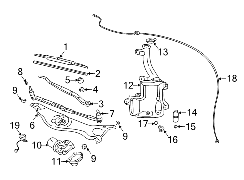 2007 Cadillac CTS Seal,Windshield Washer Solvent Level Switch Diagram for 12487588