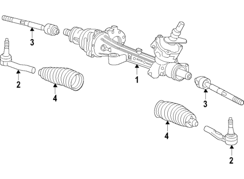 2018 Chevy Volt Steering Column & Wheel, Steering Gear & Linkage Diagram 4 - Thumbnail