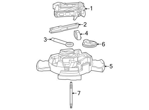 2024 Chevy Trax Jack & Components Diagram