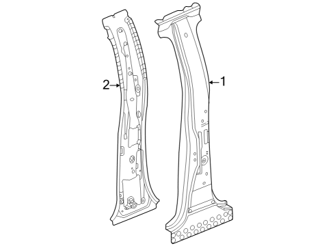 2023 Chevy Colorado Center Pillar Diagram