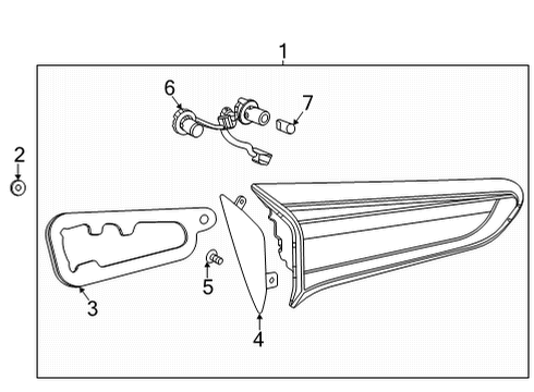 2021 Buick Encore GX Lamp Assembly, Rear Comb Diagram for 42756095