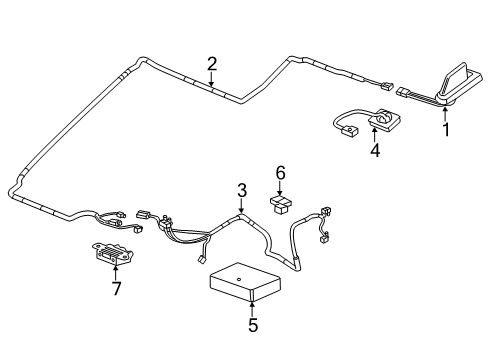 2017 GMC Sierra 1500 Communication System Components Diagram