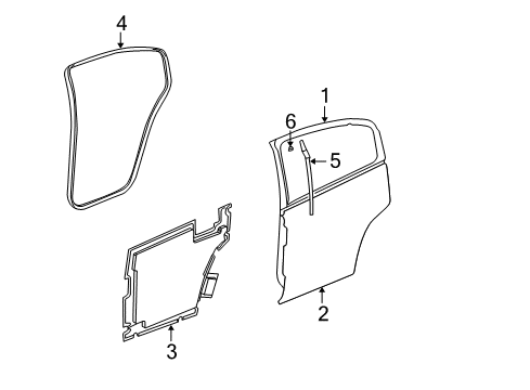 2003 Saturn Ion Rear Door Diagram