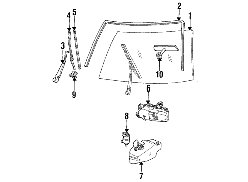 1988 GMC S15 Mirror Asm,Inside Rear View Diagram for 12471665