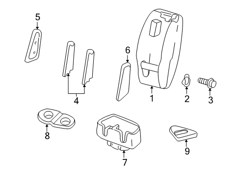 1996 Oldsmobile Bravada Holder,Driver Seat Cup *Graphite Diagram for 12383699