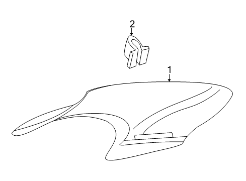 1999 Pontiac Grand Am Interior Trim - Quarter Panels Diagram