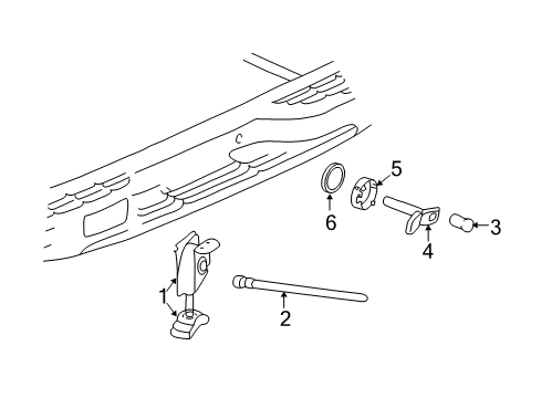 2003 GMC Sierra 1500 HD Carrier & Components - Spare Tire Diagram