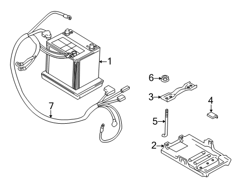 1999 Chevy Tracker Cable Asm,Battery (On Esn) Diagram for 30021759