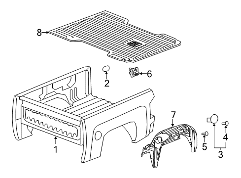 2018 GMC Sierra 2500 HD Rivet Diagram for 11611736