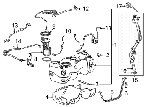 2021 Chevy Trailblazer MODULE KIT-F/TNK F/PMP Diagram for 42783076