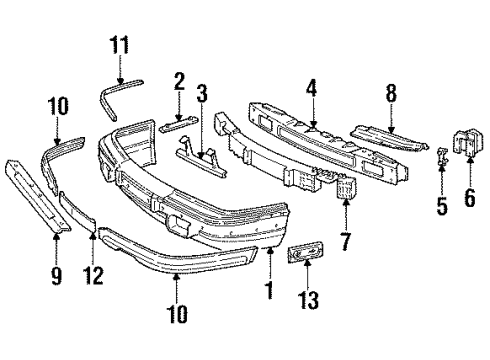 1992 Buick Regal Front Bumper Diagram 1 - Thumbnail