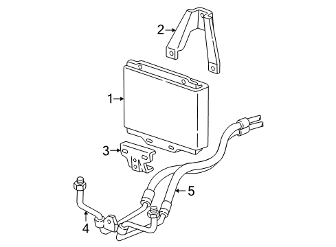 1999 Chevy C2500 Bracket Assembly, Engine Oil Cooler *Marked Print Diagram for 15972506