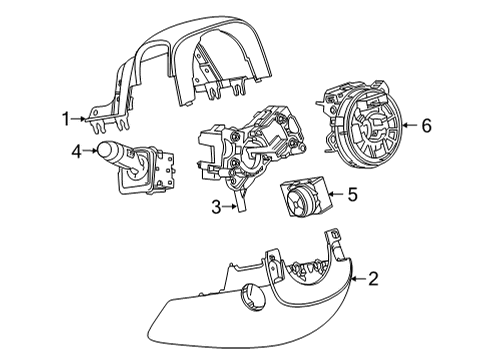 2021 Chevy Tahoe Shroud, Switches & Levers Diagram